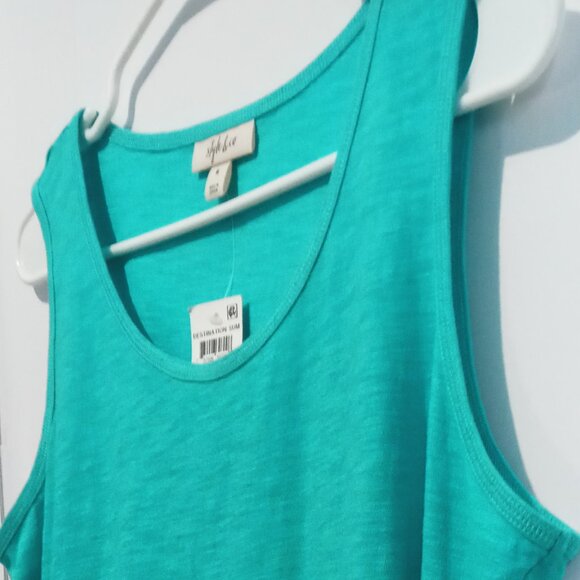 Style & Co Women's Handkerchief-Hem Tank Top Freshwater Size Medium - Picture 4 of 7